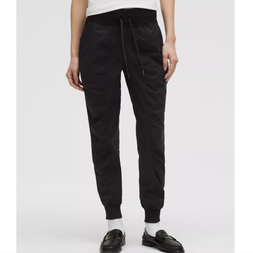 Black Women’s Jogger Pants - Lightweight Drawstring Waist